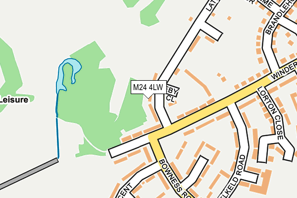 M24 4LW map - OS OpenMap – Local (Ordnance Survey)