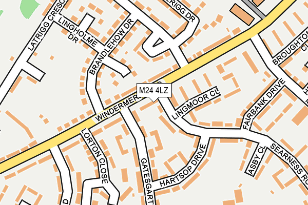 M24 4LZ map - OS OpenMap – Local (Ordnance Survey)