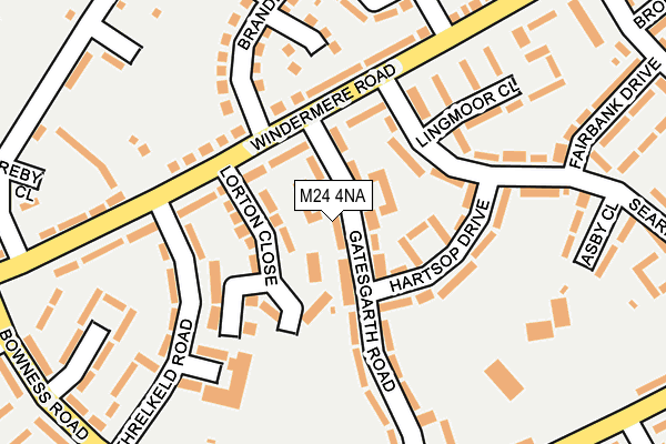 M24 4NA map - OS OpenMap – Local (Ordnance Survey)