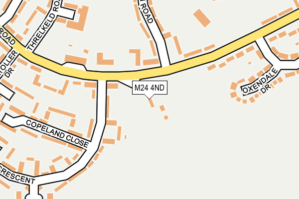 M24 4ND map - OS OpenMap – Local (Ordnance Survey)