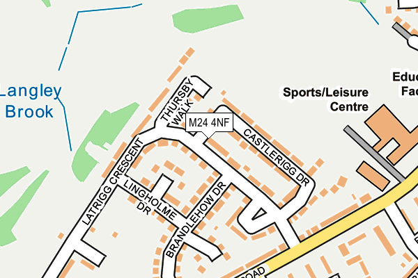 M24 4NF map - OS OpenMap – Local (Ordnance Survey)