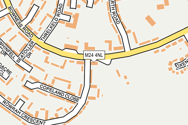 M24 4NL map - OS OpenMap – Local (Ordnance Survey)