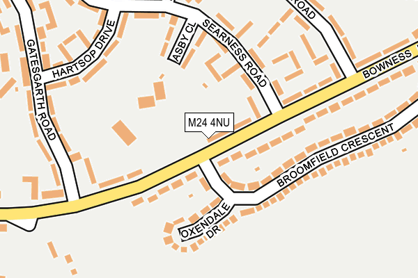 M24 4NU map - OS OpenMap – Local (Ordnance Survey)