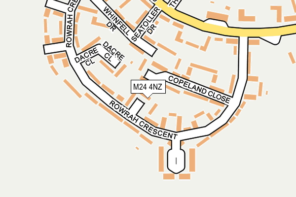 M24 4NZ map - OS OpenMap – Local (Ordnance Survey)