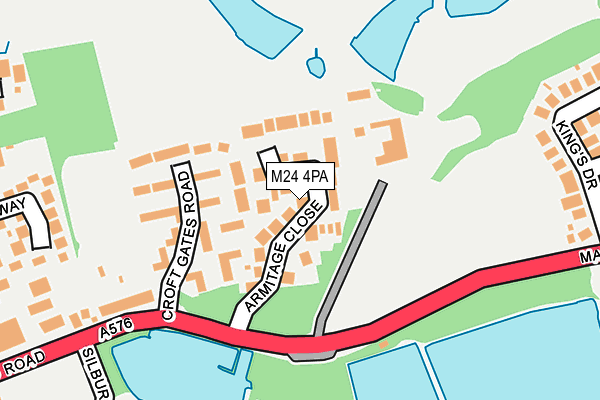 M24 4PA map - OS OpenMap – Local (Ordnance Survey)