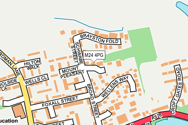 M24 4PG map - OS OpenMap – Local (Ordnance Survey)