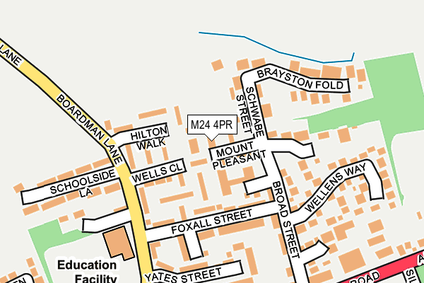 M24 4PR map - OS OpenMap – Local (Ordnance Survey)