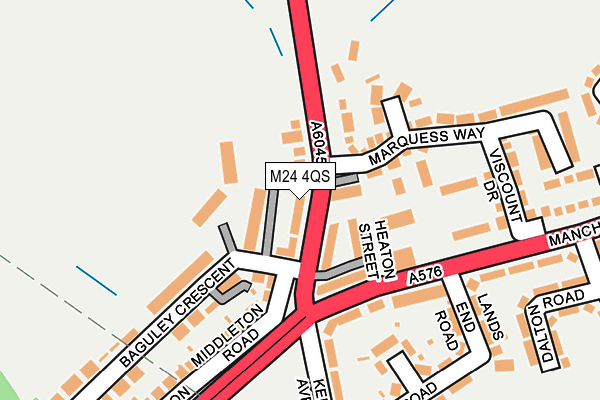 M24 4QS map - OS OpenMap – Local (Ordnance Survey)