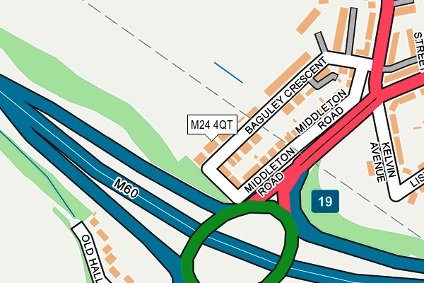 M24 4QT map - OS OpenMap – Local (Ordnance Survey)