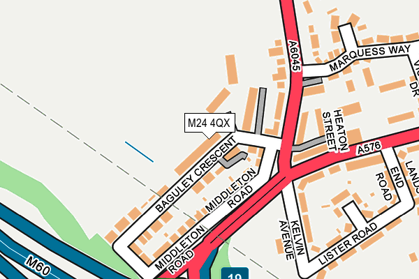 M24 4QX map - OS OpenMap – Local (Ordnance Survey)