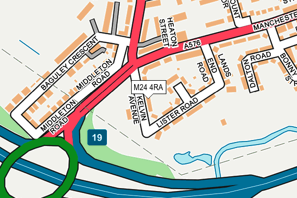 M24 4RA map - OS OpenMap – Local (Ordnance Survey)