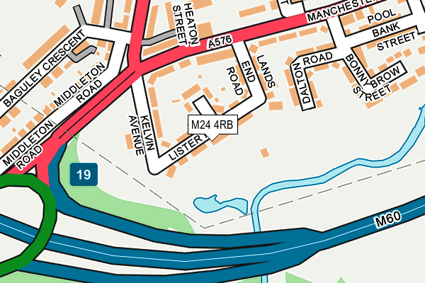 M24 4RB map - OS OpenMap – Local (Ordnance Survey)