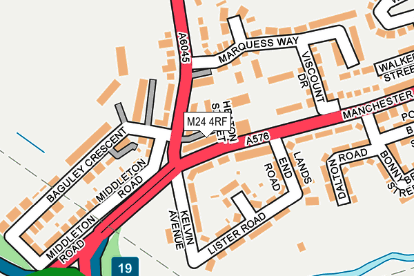M24 4RF map - OS OpenMap – Local (Ordnance Survey)