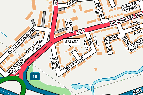 M24 4RS map - OS OpenMap – Local (Ordnance Survey)