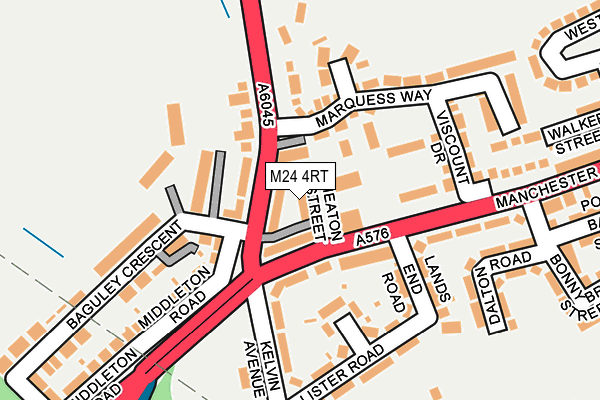 M24 4RT map - OS OpenMap – Local (Ordnance Survey)