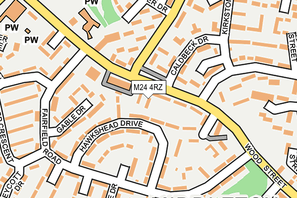 M24 4RZ map - OS OpenMap – Local (Ordnance Survey)