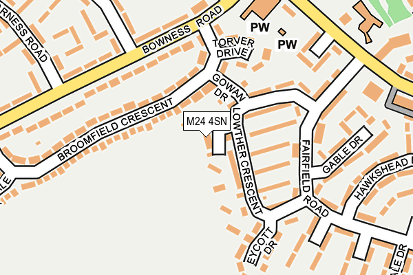 M24 4SN map - OS OpenMap – Local (Ordnance Survey)