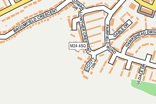 M24 4SQ map - OS OpenMap – Local (Ordnance Survey)