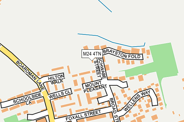 M24 4TN map - OS OpenMap – Local (Ordnance Survey)