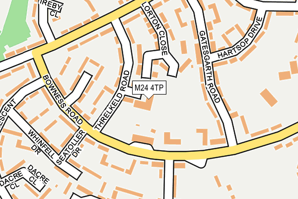 M24 4TP map - OS OpenMap – Local (Ordnance Survey)