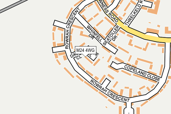 M24 4WG map - OS OpenMap – Local (Ordnance Survey)