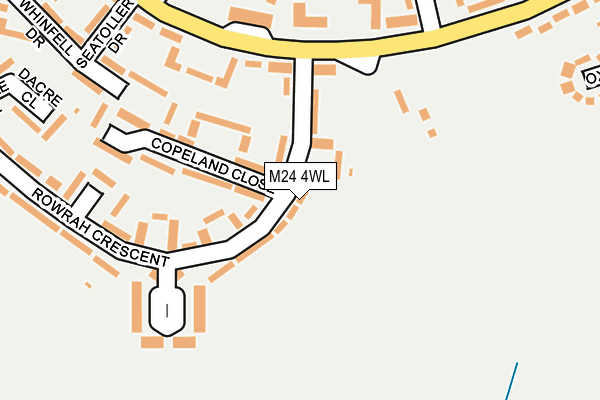 M24 4WL map - OS OpenMap – Local (Ordnance Survey)