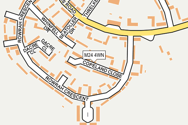 M24 4WN map - OS OpenMap – Local (Ordnance Survey)