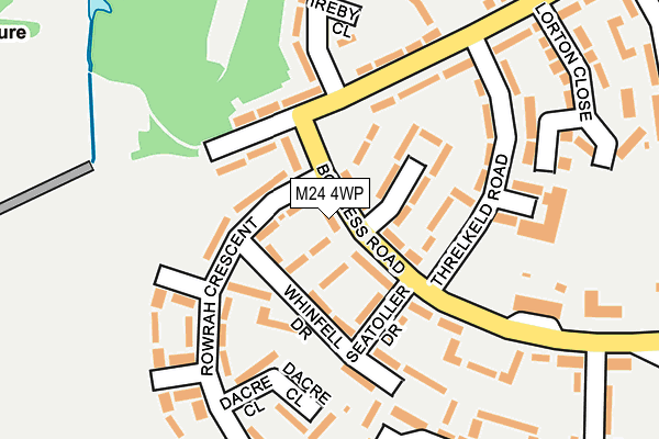 M24 4WP map - OS OpenMap – Local (Ordnance Survey)