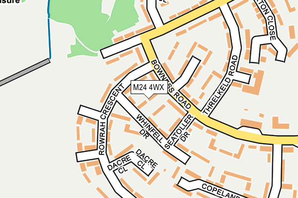 M24 4WX map - OS OpenMap – Local (Ordnance Survey)