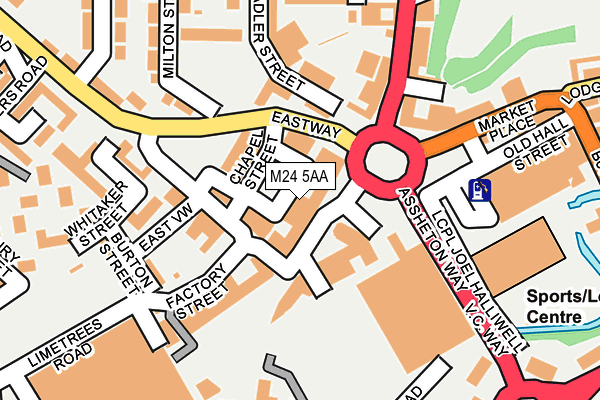 M24 5AA map - OS OpenMap – Local (Ordnance Survey)