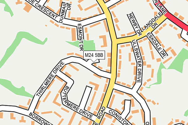 M24 5BB map - OS OpenMap – Local (Ordnance Survey)