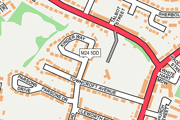 M24 5DD map - OS OpenMap – Local (Ordnance Survey)