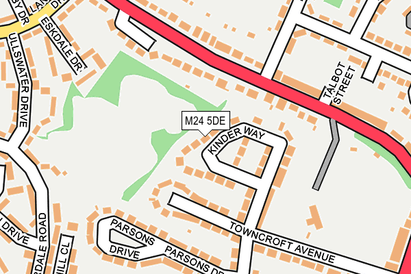 M24 5DE map - OS OpenMap – Local (Ordnance Survey)