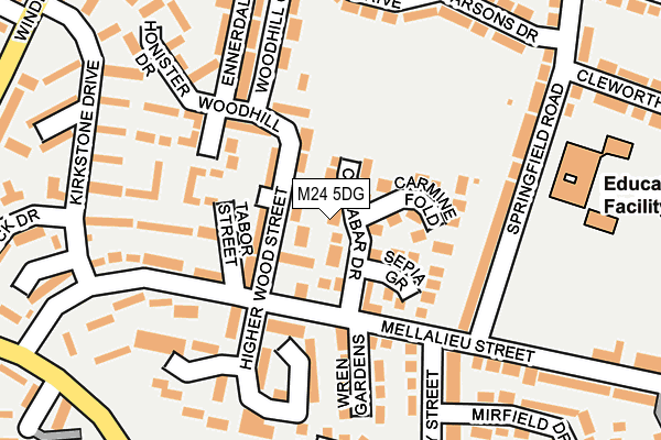 M24 5DG map - OS OpenMap – Local (Ordnance Survey)