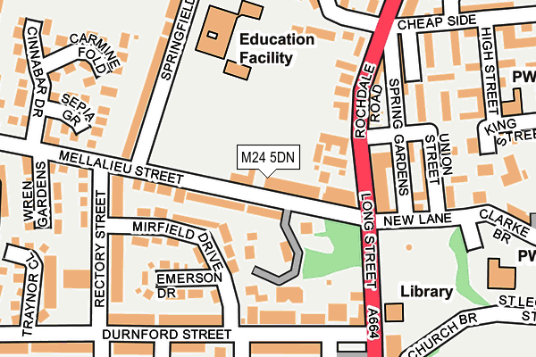 M24 5DN map - OS OpenMap – Local (Ordnance Survey)