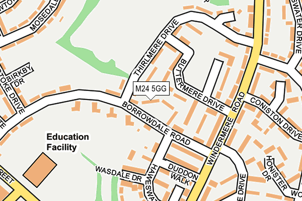 M24 5GG map - OS OpenMap – Local (Ordnance Survey)