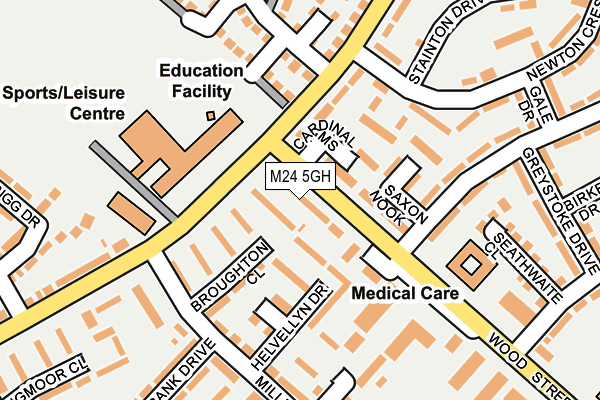 M24 5GH map - OS OpenMap – Local (Ordnance Survey)
