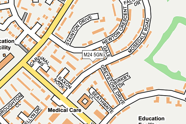 M24 5GN map - OS OpenMap – Local (Ordnance Survey)