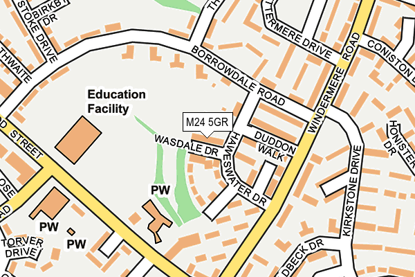 M24 5GR map - OS OpenMap – Local (Ordnance Survey)