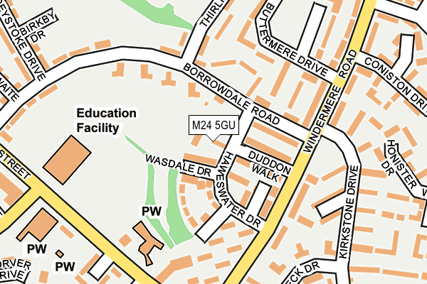 M24 5GU map - OS OpenMap – Local (Ordnance Survey)