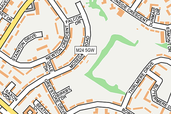 M24 5GW map - OS OpenMap – Local (Ordnance Survey)