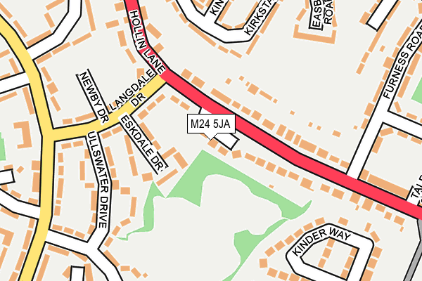 M24 5JA map - OS OpenMap – Local (Ordnance Survey)