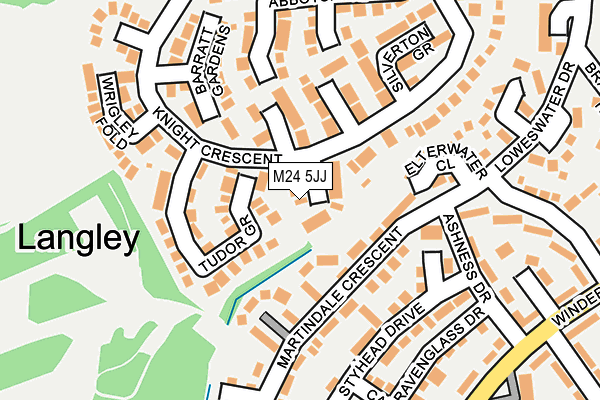 M24 5JJ map - OS OpenMap – Local (Ordnance Survey)