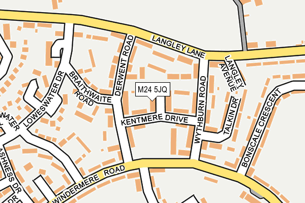 M24 5JQ map - OS OpenMap – Local (Ordnance Survey)