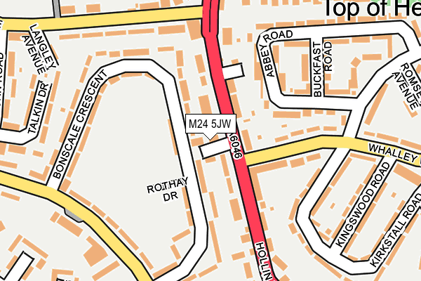 M24 5JW map - OS OpenMap – Local (Ordnance Survey)