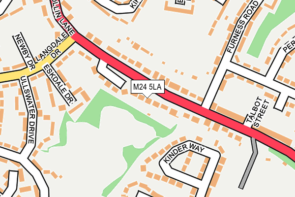 M24 5LA map - OS OpenMap – Local (Ordnance Survey)