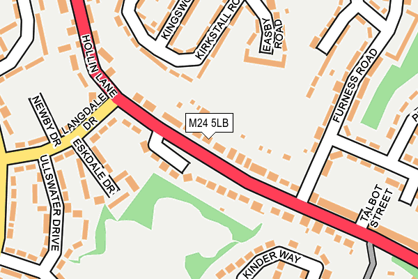 M24 5LB map - OS OpenMap – Local (Ordnance Survey)