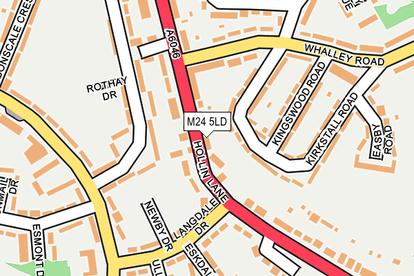M24 5LD map - OS OpenMap – Local (Ordnance Survey)