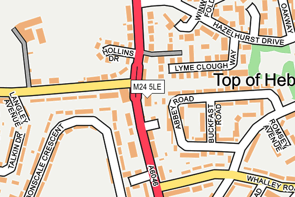 M24 5LE map - OS OpenMap – Local (Ordnance Survey)