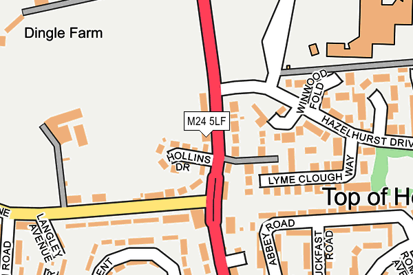 M24 5LF map - OS OpenMap – Local (Ordnance Survey)